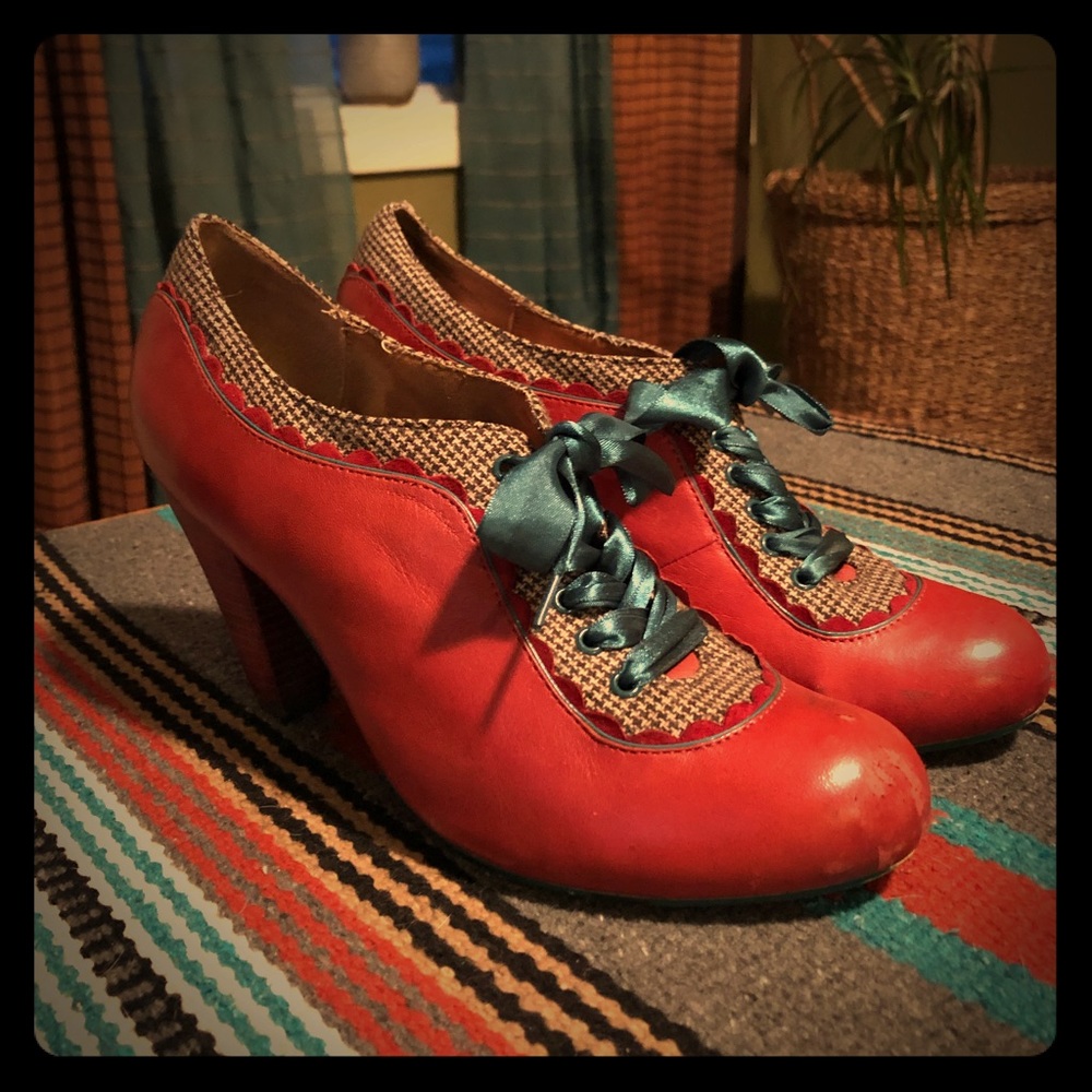 Leather booties. 3” heel.